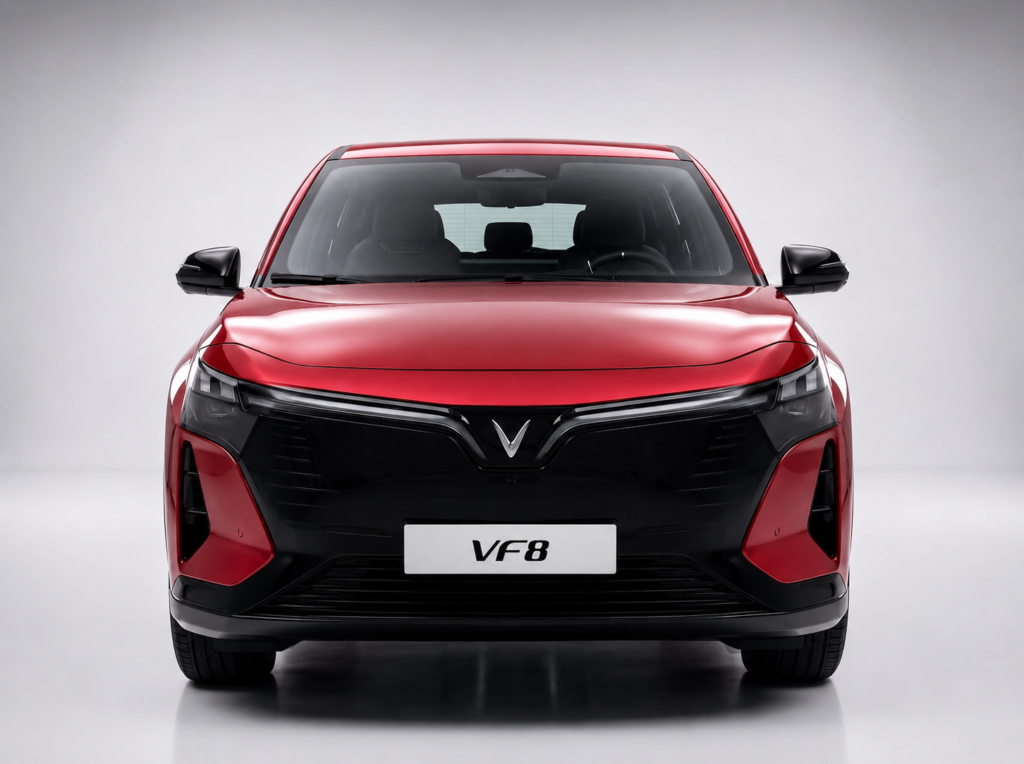 Vinfast VF8 Second Generation front view revealed in Vietnam